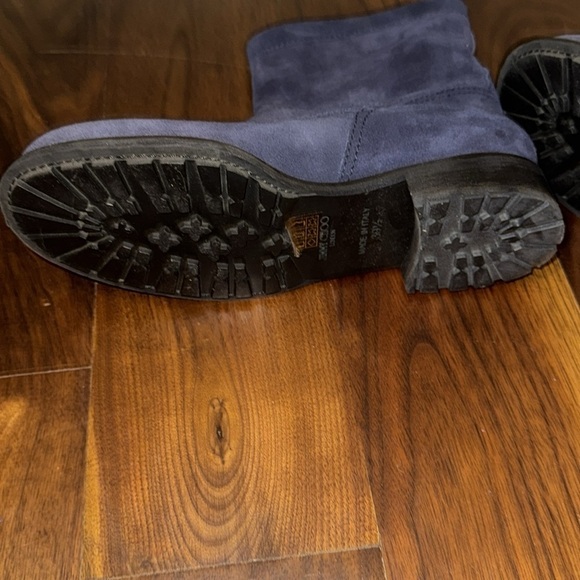 Jimmy Choo Navy Suede Biker Boot - Size 39.5 - Picture 12 of 16